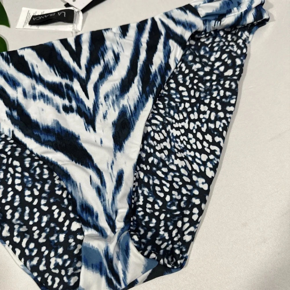 NWT $62 La Blanca [ 16 ] Animal Instinct Reversible Hipster‎ Bikini Bottoms